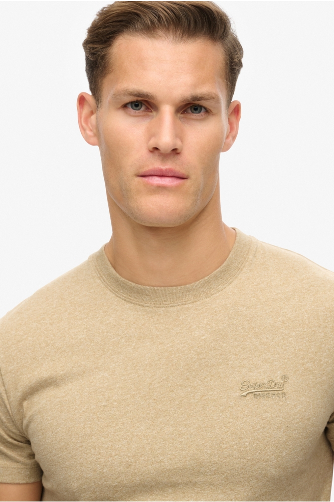 ESSENTIAL LOGO EMB TEE M1011245A TAN BROWN FLECK MARL